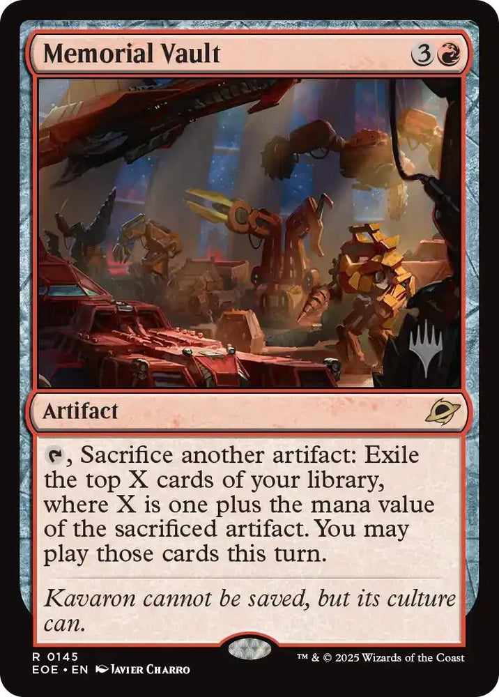 Image for Memorial Vault (145) [Promo Pack: Edge of Eternities] (PPEOE) - Magic: The Gathering