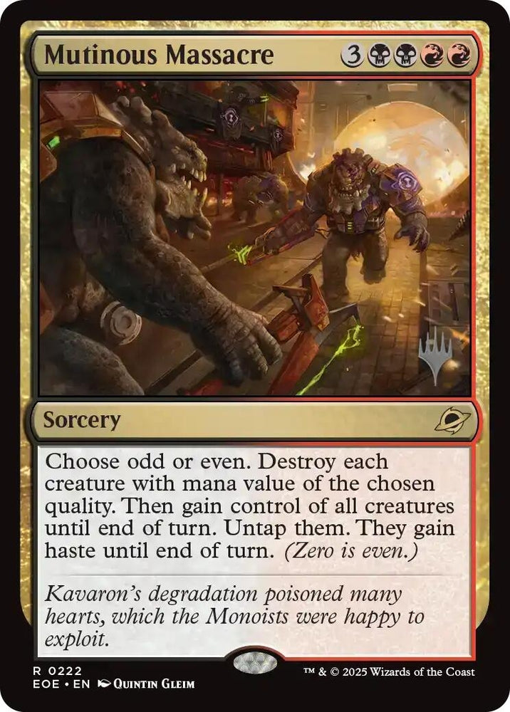 Image for Mutinous Massacre (222) [Promo Pack: Edge of Eternities] (PPEOE) - Magic: The Gathering