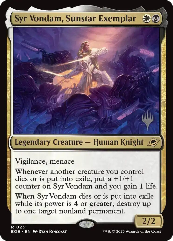Image for Syr Vondam, Sunstar Exemplar (231) [Promo Pack: Edge of Eternities] - Magic: The Gathering