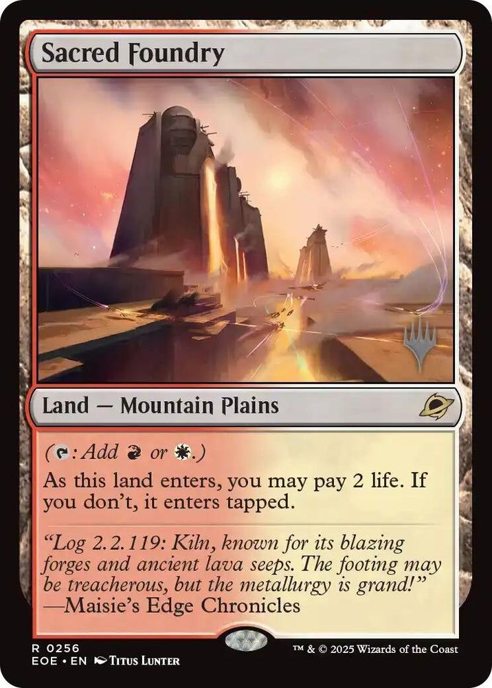Image for Sacred Foundry (256) [Promo Pack: Edge of Eternities] (PPEOE) - Magic: The Gathering