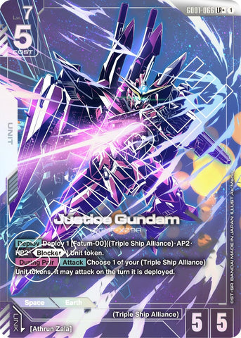 Image for Justice Gundam (LR+) (GD01-066) [Newtype Rising] - Gundam Card Game