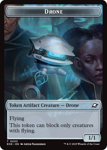 Image for Drone // Lander (0005) Doubled-Sided Token (3 // 5) [Edge of Eternities] - Magic: The Gathering