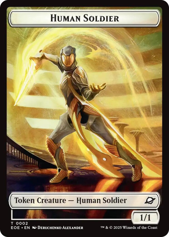 Image for Human Soldier // Lander (0004) Doubled-Sided Token (2 // 4) [Edge of Eternities] - Magic: The Gathering