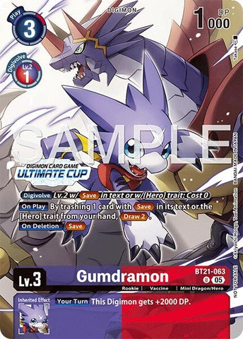 Image for Gumdramon (Ultimate Cup 25-26 Season 2) (BT21-063 U) (World Convergence) - Digimon Card Game