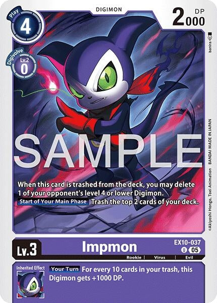 Image for Impmon (EX10-037 U) (Sinister Order) - Digimon Card Game