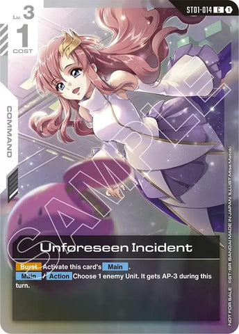 Image for Unforeseen Incident (Store Tournament Participant Pack 01) (ST01-014) [Gundam Promotional Cards] - Gundam Card Game
