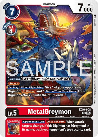 Image for MetalGreymon (EX10-008 R) (Sinister Order) - Digimon Card Game