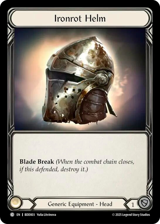 Image for Ironrot Helm (BDD003) (Welcome Deck Bravo) - Flesh and Blood TCG