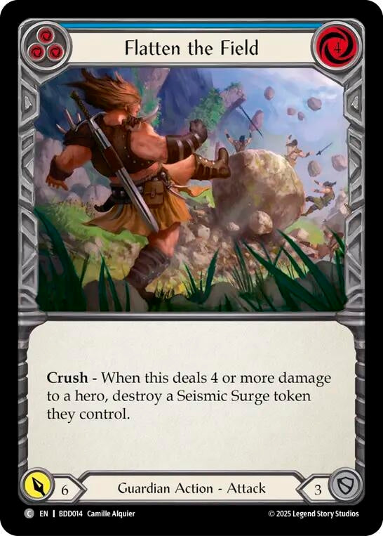Image for Flatten the Field (Blue) (BDD014) (Welcome Deck Bravo) - Flesh and Blood TCG