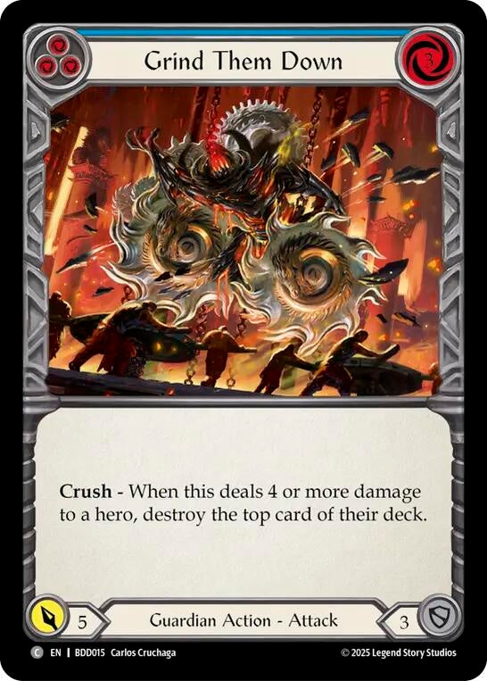 Image for Grind Them Down (Blue) (BDD015) (Welcome Deck Bravo) - Flesh and Blood TCG