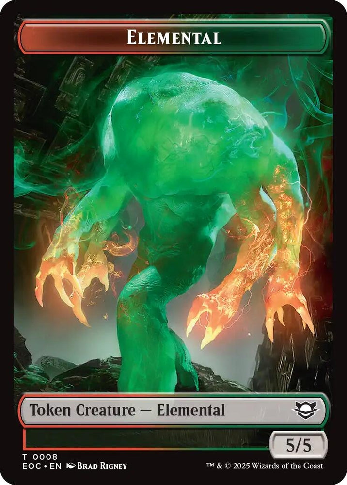 Image for Elemental (0008) // Gnome Double-Sided Token (8 // 11) [Commander: Edge of Eternities] - Magic: The Gathering