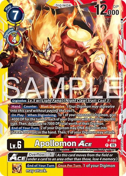 Image for Apollomon ACE (Time Stranger Demo Deck) (P-191 P) [Digimon Demo Deck Exclusive Cards] - Digimon Card Game