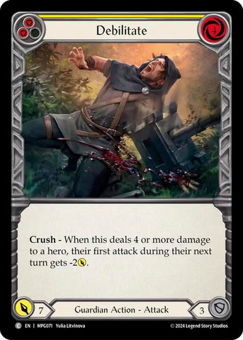Debilitate (Yellow) (MPG071) [Mastery Pack Guardian]
