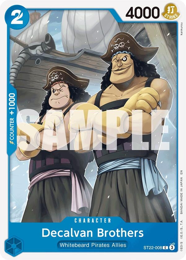 Image for Decalvan Brothers (ST22-008) (Starter Deck 22: Ace & Newgate) - One Piece Card Game