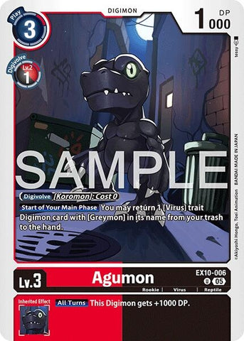 Image for Agumon (EX10-006 U) (Sinister Order) - Digimon Card Game