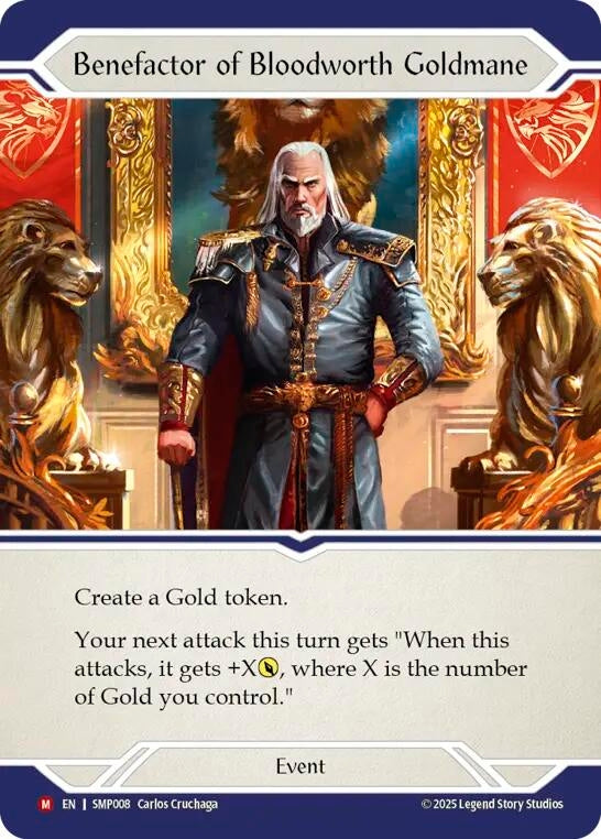 Image for Benefactor of Bloodworth Goldmane (SMP008) (Smash Palace) - Flesh and Blood TCG