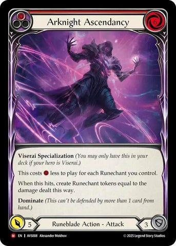 Image for Arknight Ascendancy (Red) (AVS008) (Armory Deck: Legends Viserai) - Flesh and Blood TCG