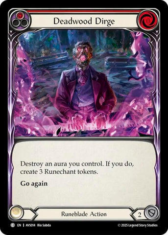Image for Deadwood Dirge (Red) (AVS014) (Armory Deck: Legends Viserai) - Flesh and Blood TCG