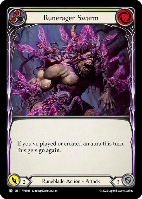 Image for Runerager Swarm (Yellow) (AVS021) (Armory Deck: Legends Viserai) - Flesh and Blood TCG