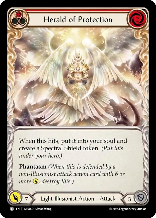 Image for Herald of Protection (Red) (APR007) (Armory Deck: Legends Prism) - Flesh and Blood TCG