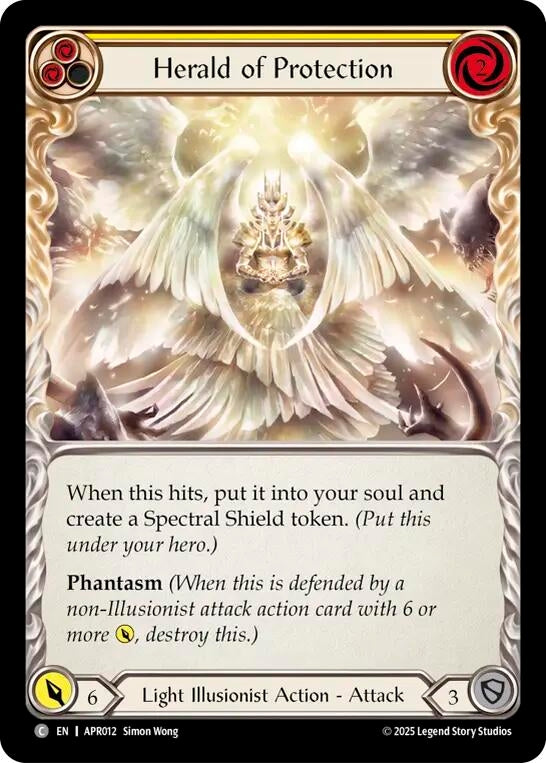 Image for Herald of Protection (Yellow) (APR012) (Armory Deck: Legends Prism) - Flesh and Blood TCG