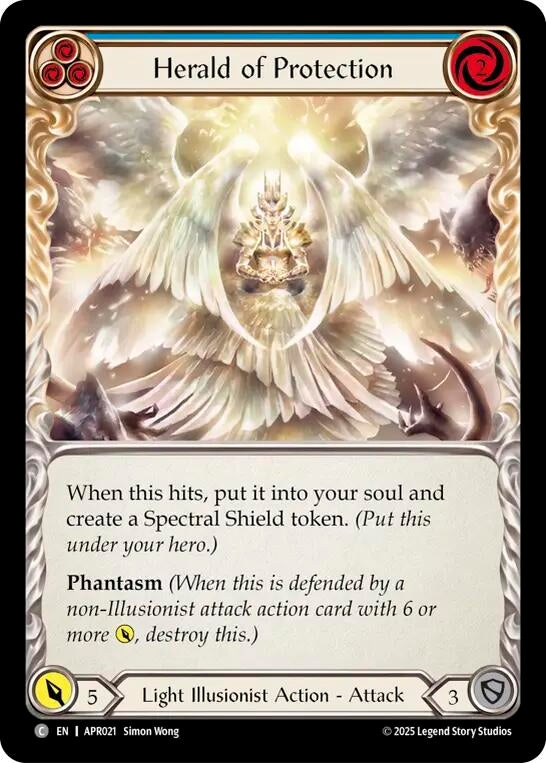 Image for Herald of Protection (Blue) (APR021) (Armory Deck: Legends Prism) - Flesh and Blood TCG