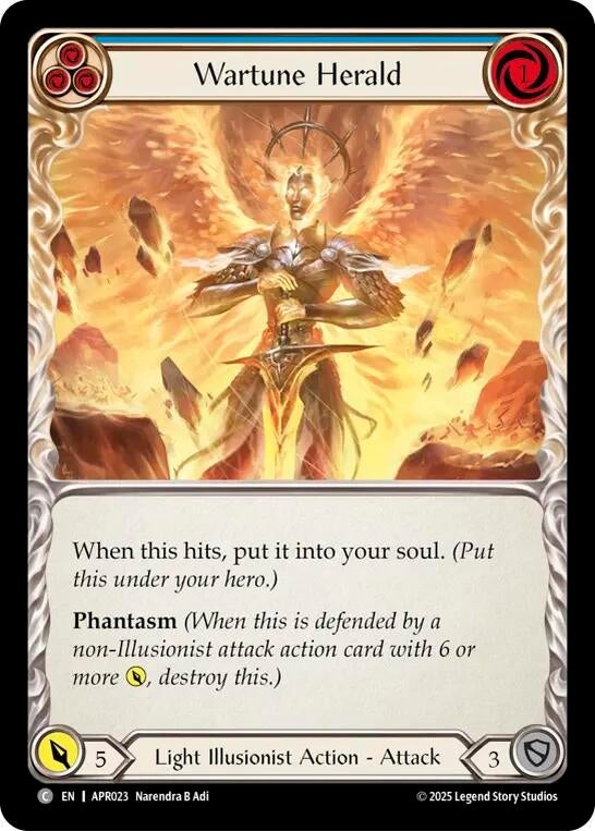 Image for Wartune Herald (Blue) (APR023) (Armory Deck: Legends Prism) - Flesh and Blood TCG