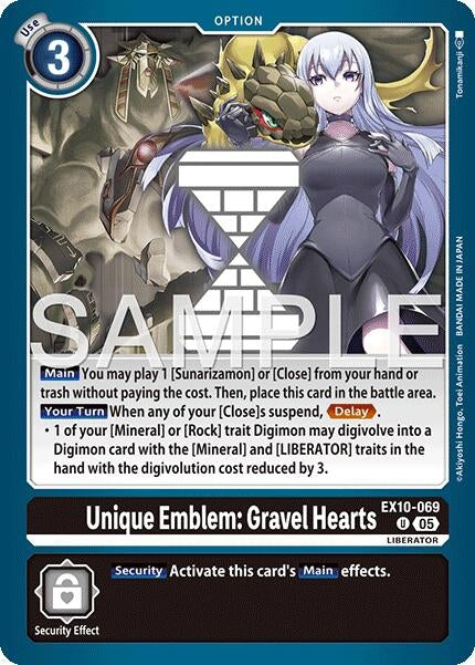 Image for Unique Emblem: Gravel Hearts (EX10-069 U) (Sinister Order) - Digimon Card Game