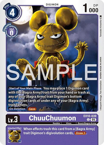 Image for ChuuChuumon (EX10-039 C) (Sinister Order) - Digimon Card Game