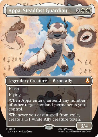 Image for Appa, Steadfast Guardian (Borderless) (316) [Avatar: The Last Airbender] - Magic: The Gathering