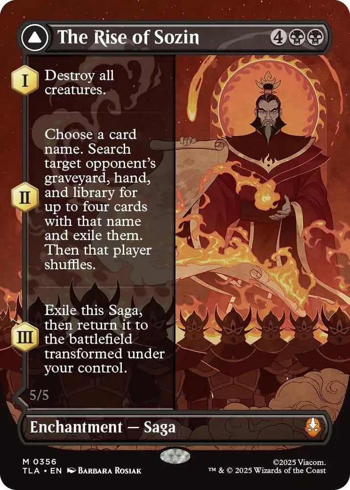 Image for The Rise of Sozin (Borderless) (356) [Avatar: The Last Airbender] - Magic: The Gathering