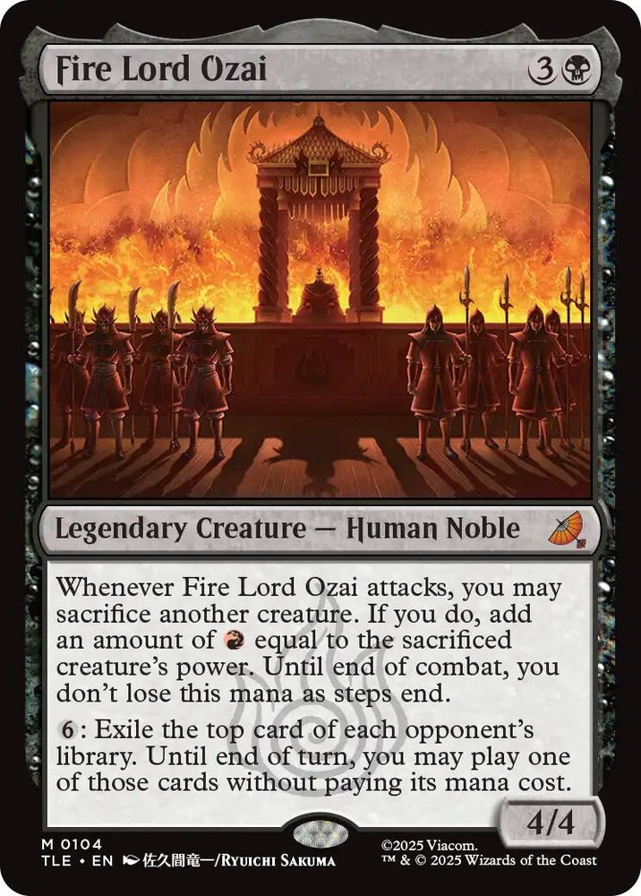Image for Fire Lord Ozai (104) [Avatar: The Last Airbender: Eternal-Legal] - Magic: The Gathering