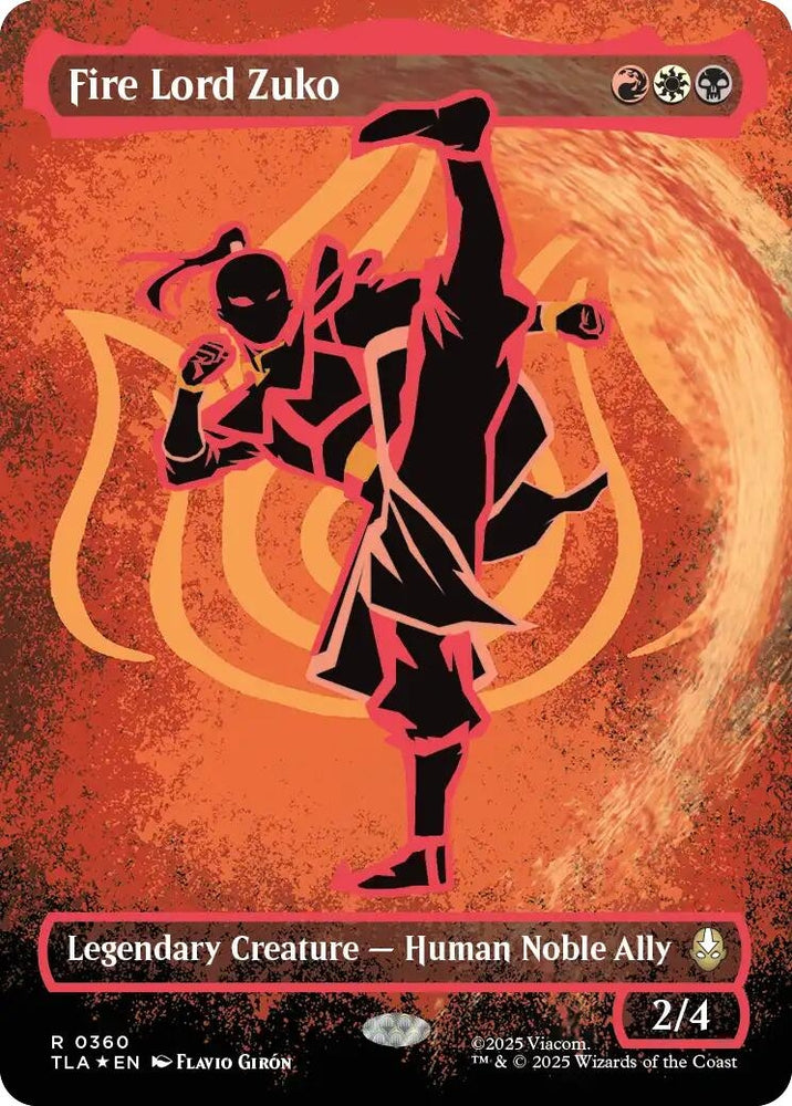 Image for Fire Lord Zuko (Borderless Battle Pose) (360) [Avatar: The Last Airbender] - Magic: The Gathering