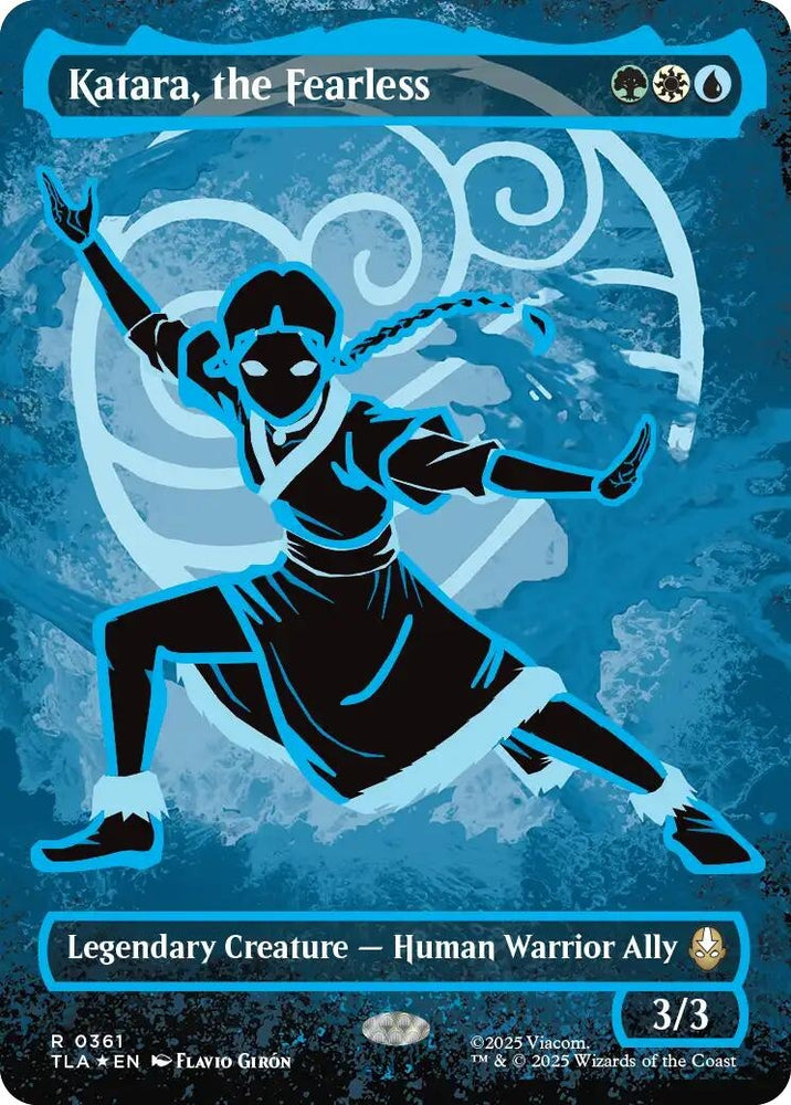 Image for Katara, the Fearless (Borderless Battle Pose) (361) [Avatar: The Last Airbender] - Magic: The Gathering