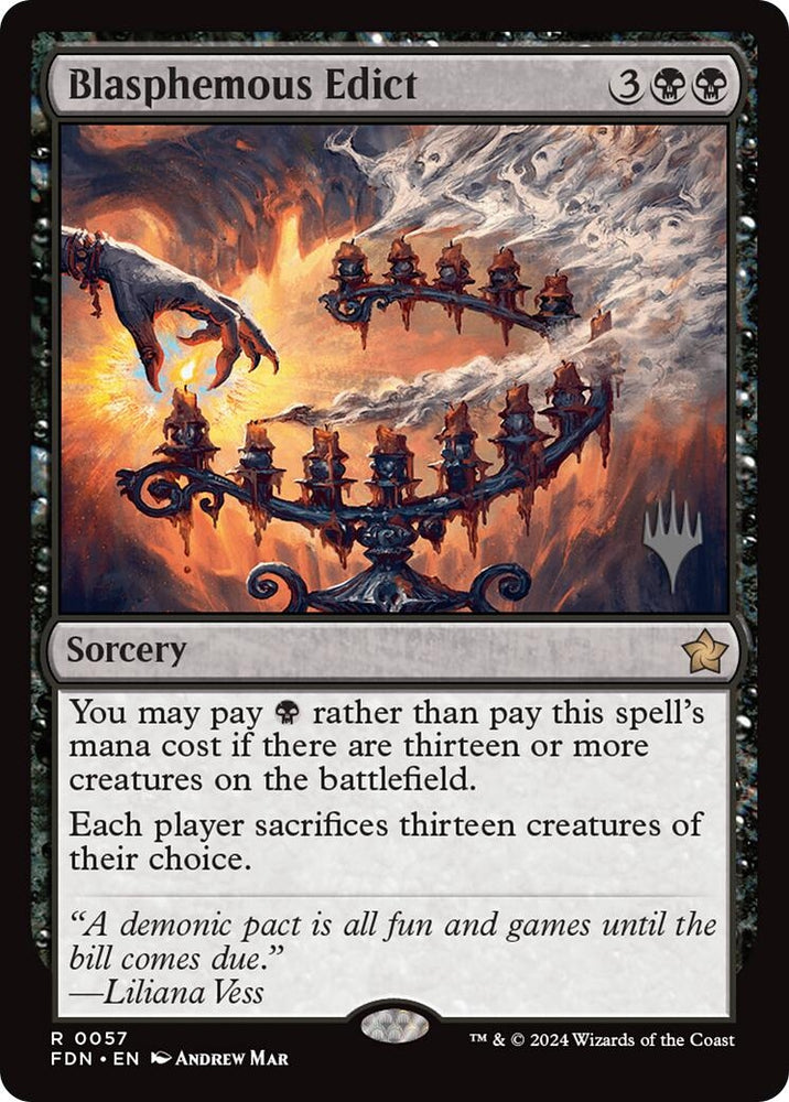 Image for Blasphemous Edict (57) [Promo Pack: Edge of Eternities] - Magic: The Gathering