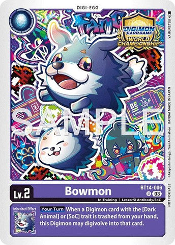 Image for Bowmon (Regionals 25-26 Season 2 Participant) (BT14-006 U) (Blast Ace) - Digimon Card Game