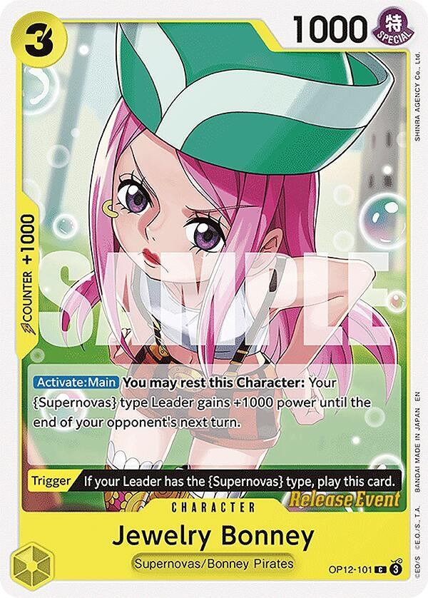 Image for Jewelry Bonney (101) (OP12-101) (Legacy of the Master Release Event Cards) - One Piece Card Game