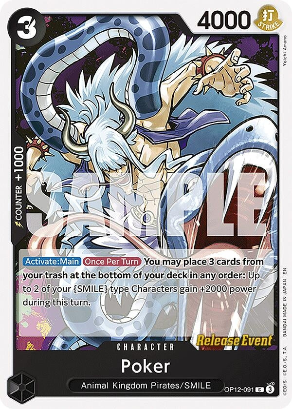 Image for Poker (OP12-091) (Legacy of the Master Release Event Cards) - One Piece Card Game