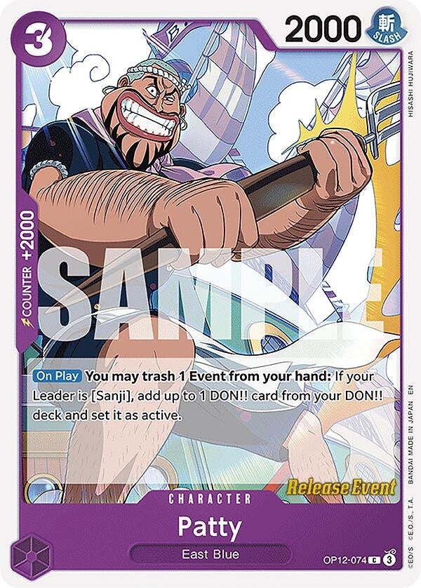 Image for Patty (OP12-074) (Legacy of the Master Release Event Cards) - One Piece Card Game