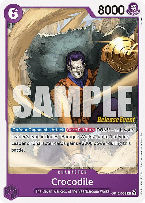 Image for Crocodile (OP12-069) (Legacy of the Master Release Event Cards) - One Piece Card Game