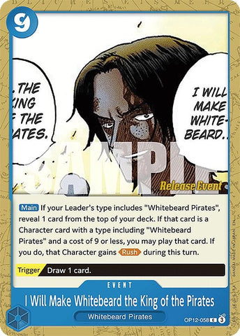 Image for I Will Make Whitebeard the King of the Pirates (OP12-058) (Legacy of the Master Release Event Cards) - One Piece Card Game