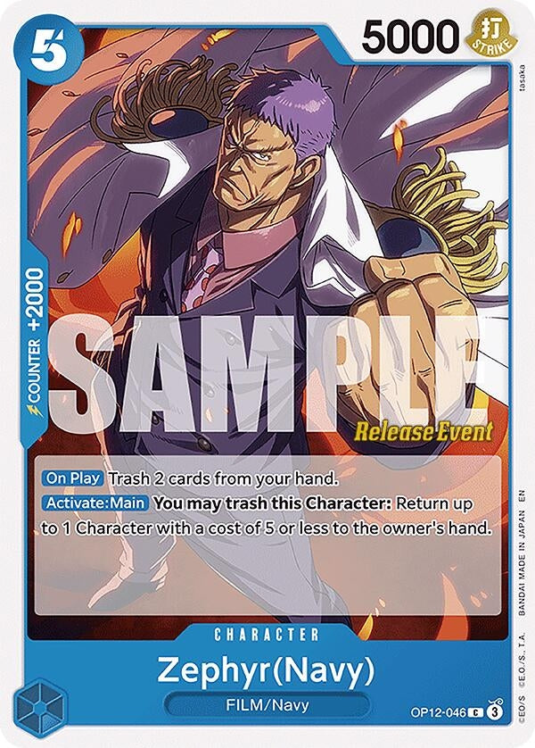 Image for Zephyr(Navy) (OP12-046) (Legacy of the Master Release Event Cards) - One Piece Card Game