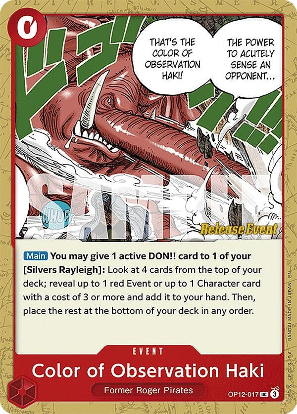 Image for Color of Observation Haki (OP12-017) (Legacy of the Master Release Event Cards) - One Piece Card Game