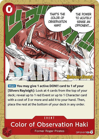 Image for Color of Observation Haki (OP12-017) (Legacy of the Master Release Event Cards) - One Piece Card Game
