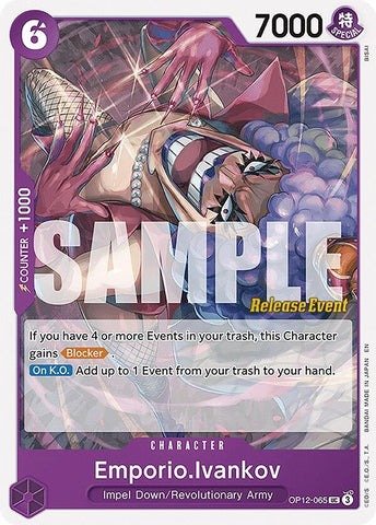 Image for Emporio.Ivankov (065) (OP12-065) (Legacy of the Master Release Event Cards) - One Piece Card Game