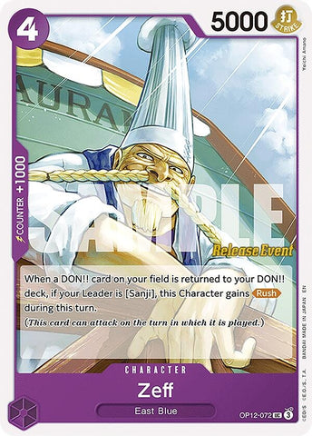 Image for Zeff (OP12-072) (Legacy of the Master Release Event Cards) - One Piece Card Game