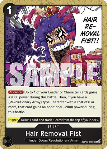 Image for Hair Removal Fist (OP12-098) (Legacy of the Master Release Event Cards) - One Piece Card Game