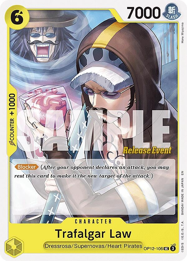 Image for Trafalgar Law (106) (OP12-106) (Legacy of the Master Release Event Cards) - One Piece Card Game