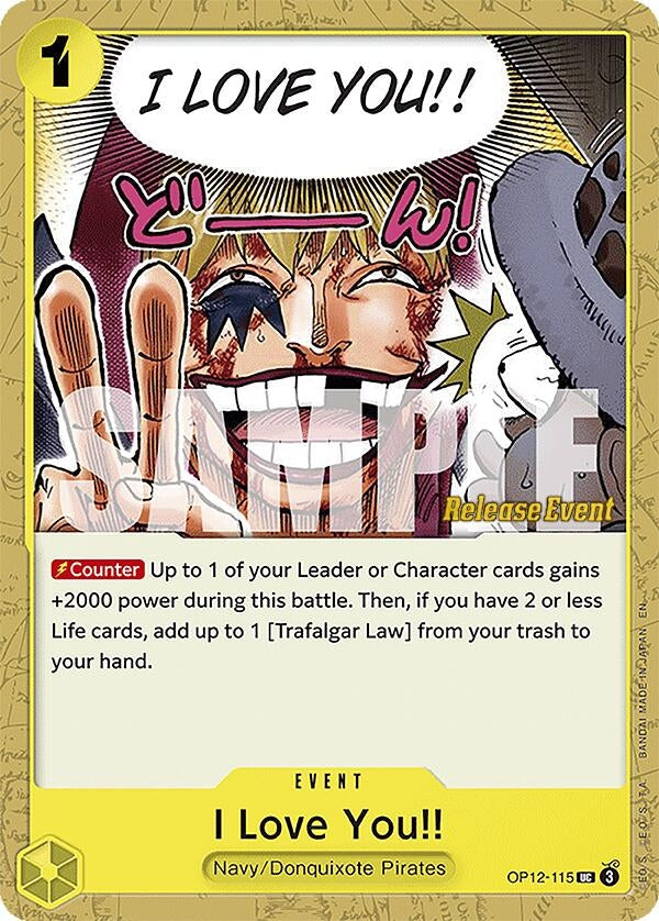 Image for I Love You!! (OP12-115) (Legacy of the Master Release Event Cards) - One Piece Card Game