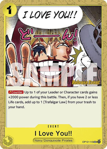 Image for I Love You!! (OP12-115) (Legacy of the Master Release Event Cards) - One Piece Card Game
